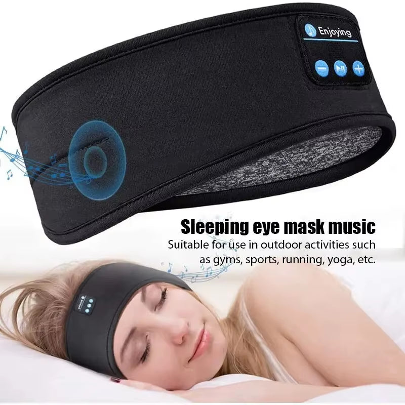 2026 Bluetooth Earphones Sports Sleeping Headband Elastic Wireless Headphones Music Eye Mask Wireless Bluetooth Headset Headband