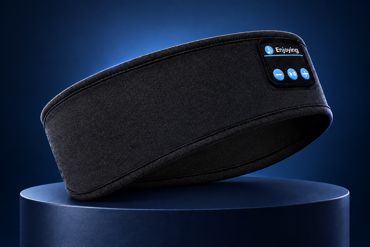 Bandeau audio seul sur fond bleu nuit