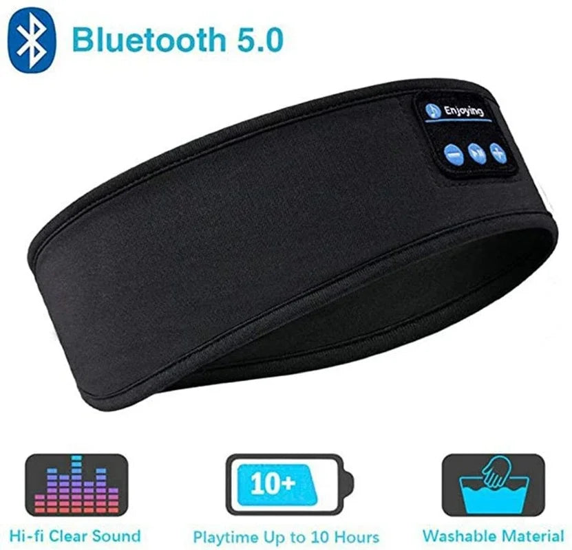 2026 Bluetooth Earphones Sports Sleeping Headband Elastic Wireless Headphones Music Eye Mask Wireless Bluetooth Headset Headband